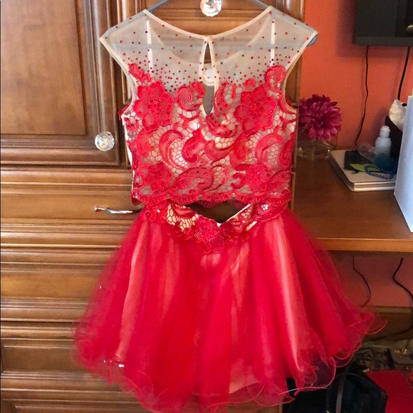 Dave and Johnny red two piece dress - Picture 6 of 6